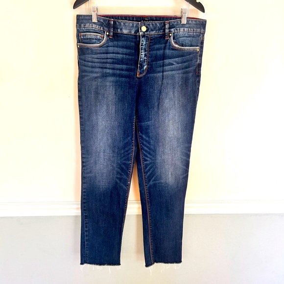 White House Black Market Slim Crop 12L blue jeans - Picture 1 of 5
